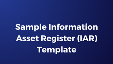 Sample Information Asset Register (IAR) Template